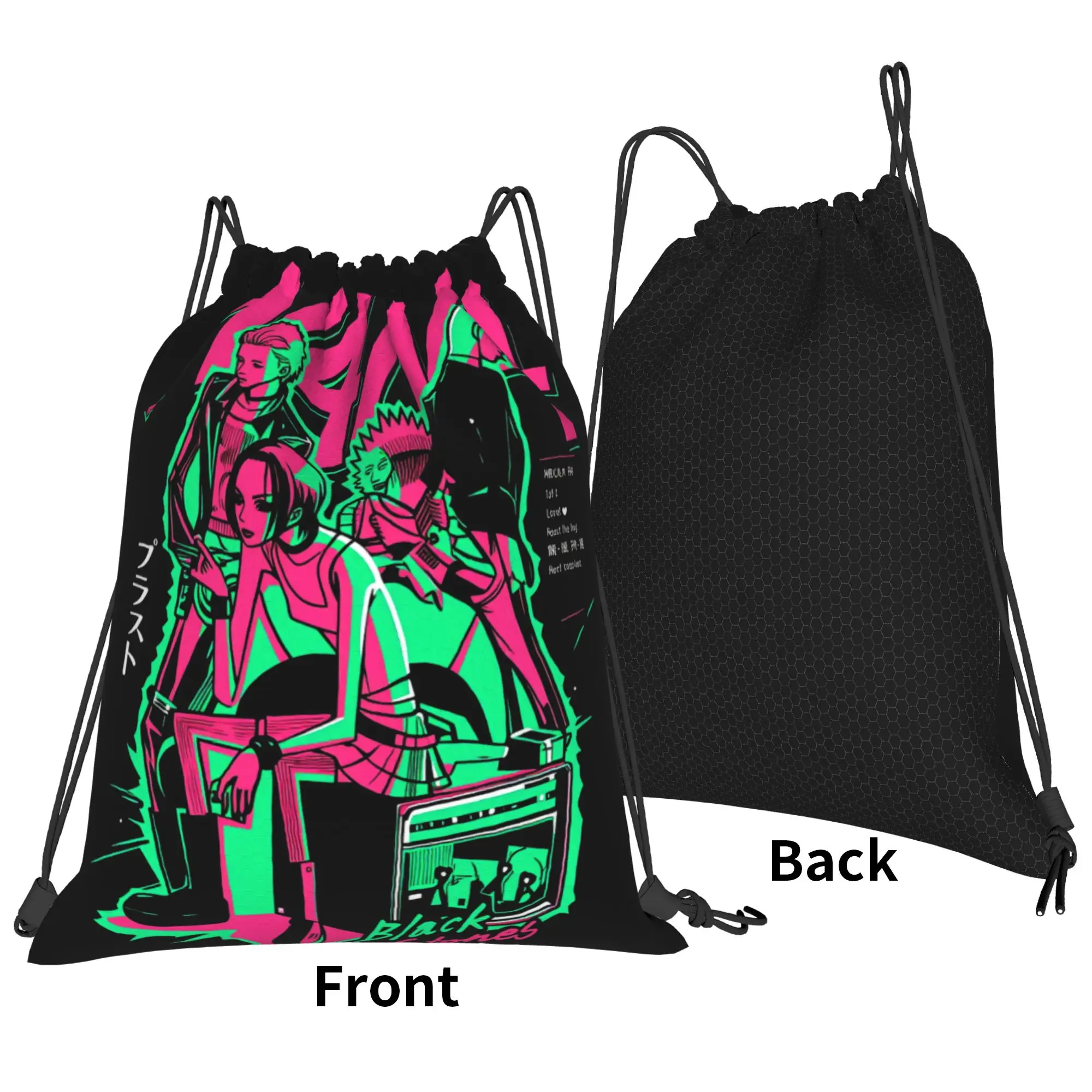 Anime Nana Osaki Drawstring Bag  Funny Outdoor Beach Backpack For Couple Waterproof Sackpack String Bags