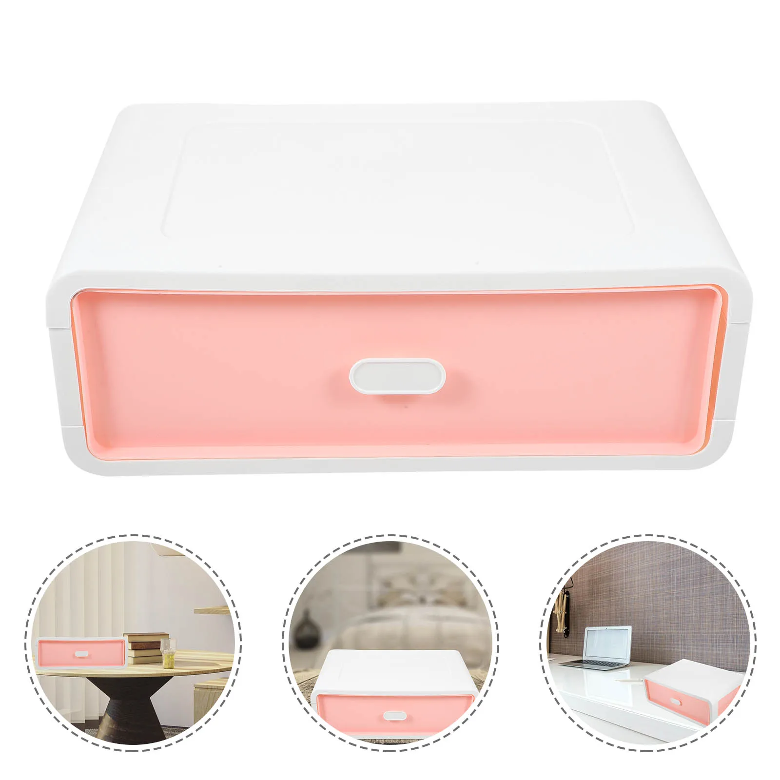 

Multi-Function Desktop Drawer Plastic Storage Box For Office Stationery A4 Paper Bathroom Bedroom Pp Material Space-Saving Desk