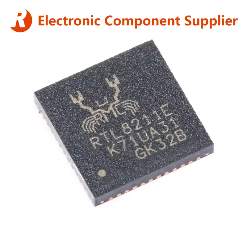 5Pcs RTL8211E-VB-CG QFN-48 100% Brand New Original RTL8211E QFN48 RTL8211 RTL8211E-VB RTL Ethernet Transceiver Controller Chip