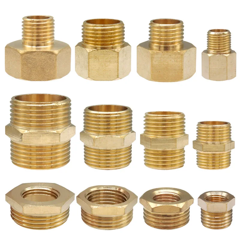 Raccouplement de fil pneumatique en laiton, raccords de tuyaux à écrous hexagonaux 1/8 "1/4" 3/8 "1/2" 3/4 "1" BSP, connecteurs à adaptateur rapide à filetage mâle