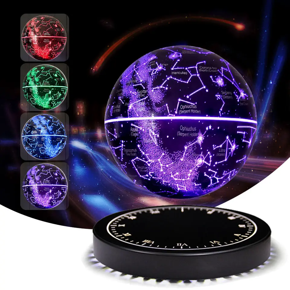 HCNT Magnetic Levitating Starry Lamp RGB LED Floating Night Light Bedroom Projection Levitation Decor Christmas Birthday Gift