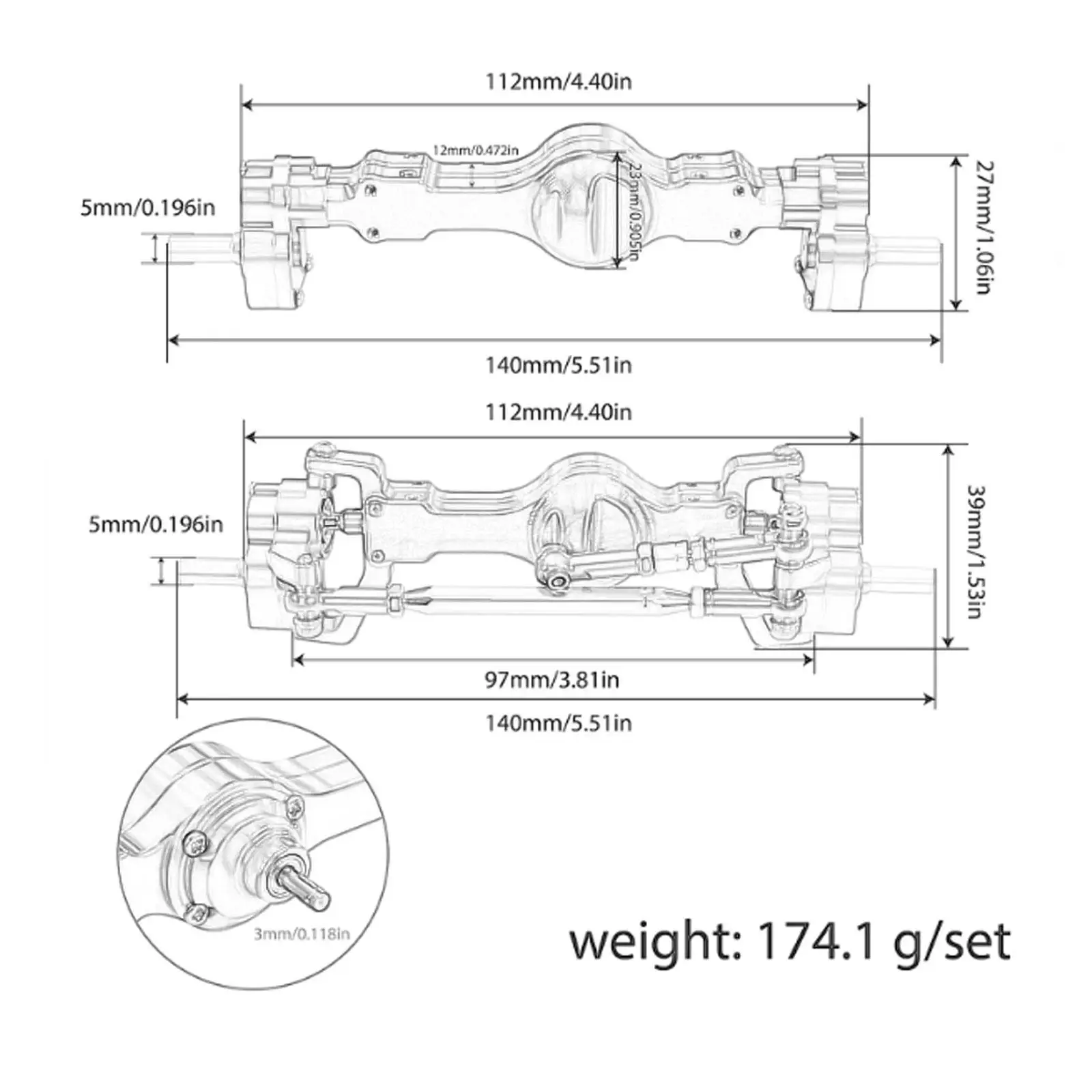 

Передняя ось для радиоуправляемых машин, высокопроизводительная, быстромонтируемая, для моделей 1/16 B16 B36, запчасть для DIY-кроссоулеров