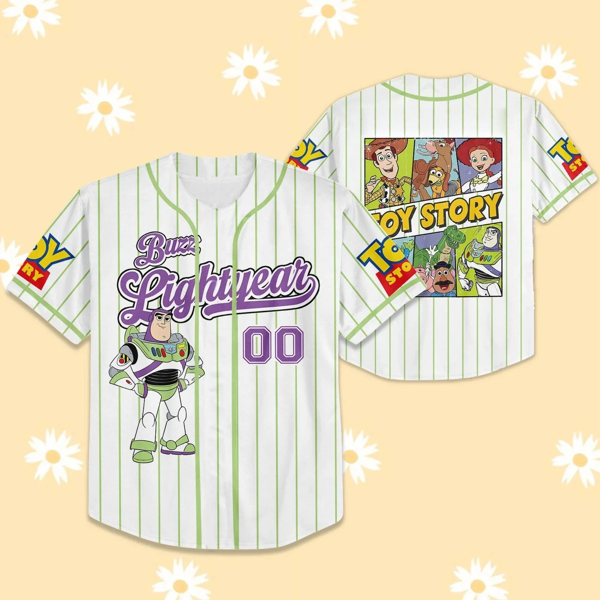 Potdemiel مخصص ديزني توي ستوري سلسلة البيسبول جيرسي فريق سلسلة حدد نمط جيرسي ديزني لاند هدية عيد ميلاد للأطفال #3