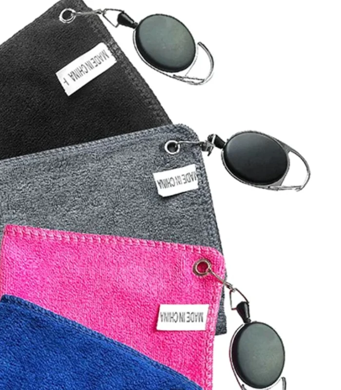 

Golf Towel Wet And Dry Golf Cleaning Cloth Perfect For Golfers Cleaning Cloths With Retractable Hook Easy To Carry