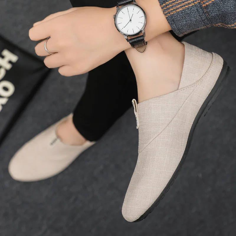 Plus Size 39-45 46 Man Loafers Leisures Shoes Soft Sole Suede Leather Slip on Driver Shoes Street Style Lazy Casual Men Shoes