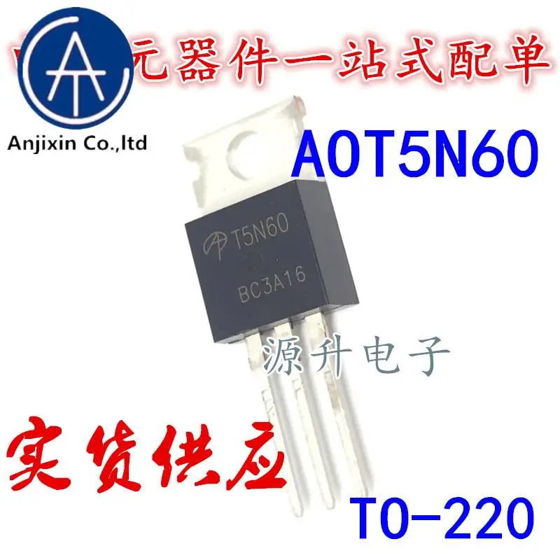 10PCS 100% orginal nova AOT5N60/T5N60