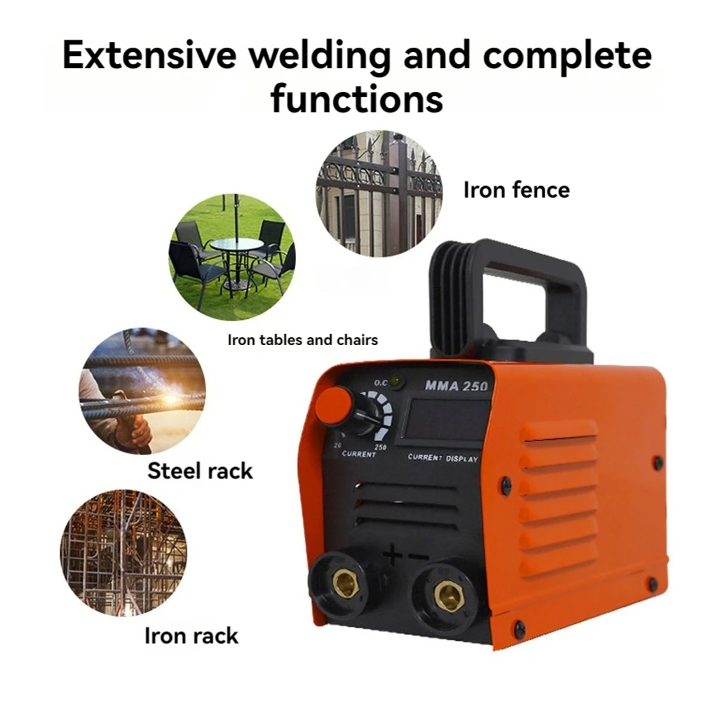 

ABGE-Portable MMA250 Arc Welder Inverter Welding Machine 110V Mini Iron Electric Welding Equipment Car Repairing Tool US Plug