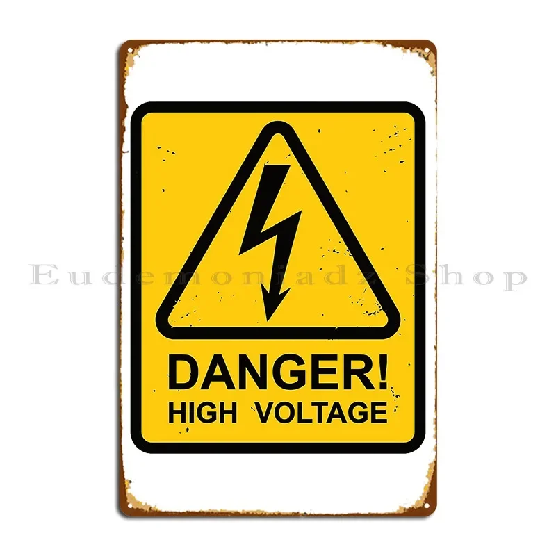 High Voltage Danger Sign Incognitomode Metal Signs Funny Mural Print Custom Wall Cave Tin Sign Poster