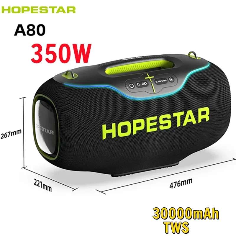 HOPESTAR A80 350W Portable Wireless Big Power Speaker Stereo Audio