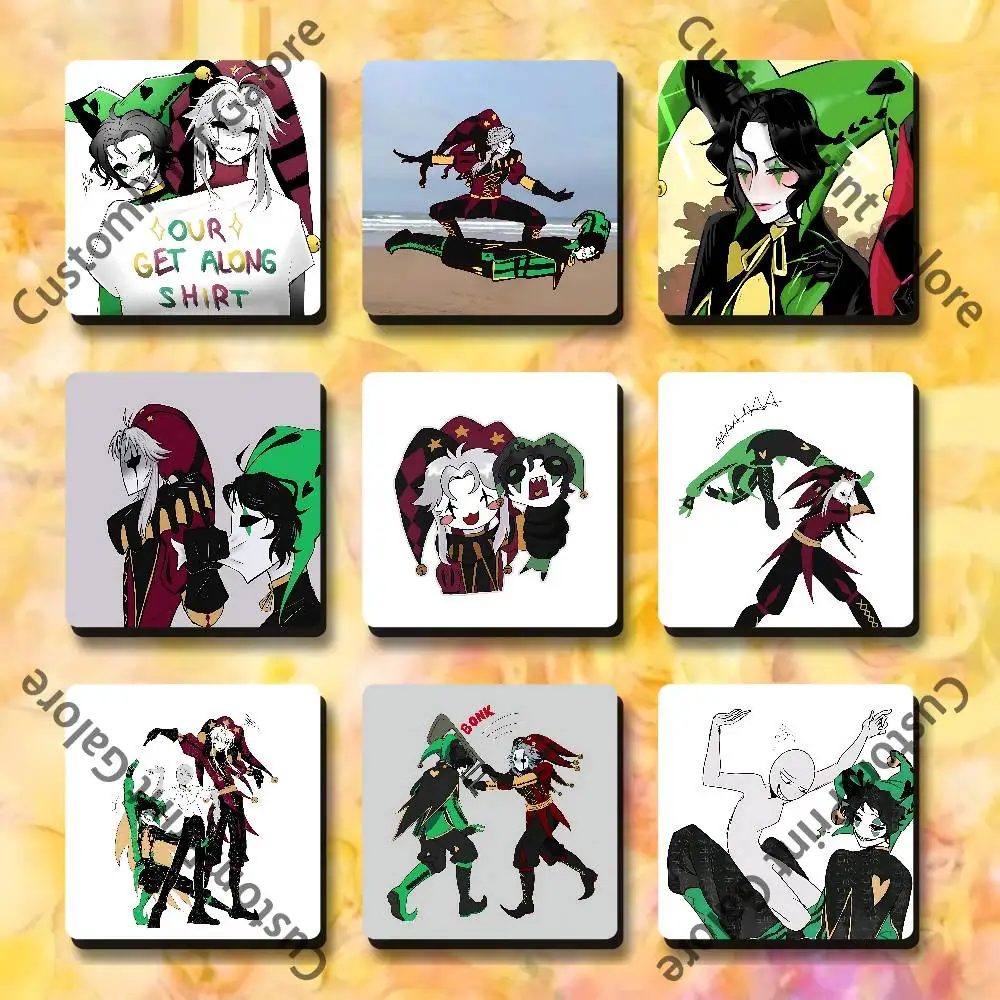 

P-Pierrot and H-Harlequin Soft Magnetic Refrigerator Magnets 5.5,7.5cm Personalized for DIY Kitchen Office Decorative