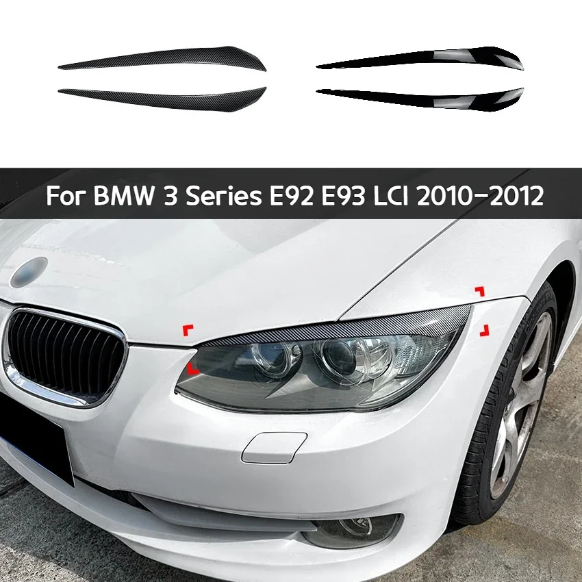 

Applicable to BMW 3 Series E92 E93 LCI 2010-2012 Automotive Carbon Fiber Headlight Eyebrow Car Sticker Exterior Accessories