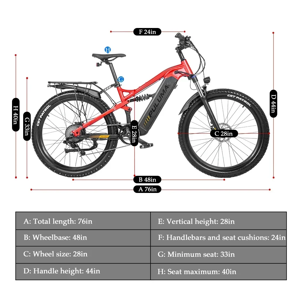 Electric Bike 1000W 48V 20AH Mountain Snow Electric Bicycle 27.5 Inch Tire Mid-mounted Shock Absorption Hydraulic Brake E-bike