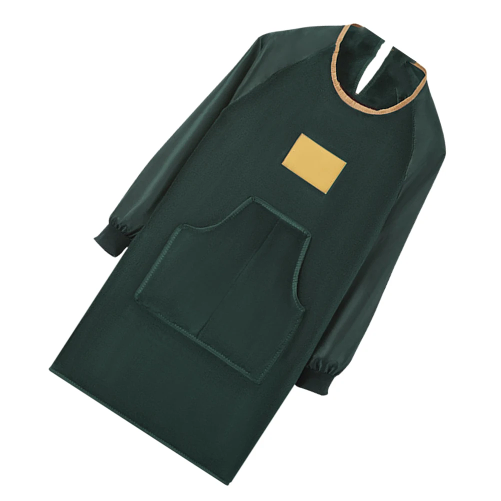 

Luxury Long Sleeve Cloth Apron Waterproof Oxford Wool Housework Smock For Men Women Cooking Bib Grease Proof Home