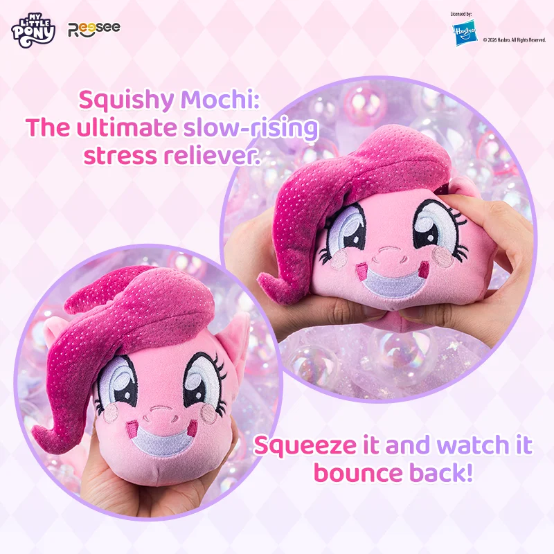 Cute My Little Pony Squishy Mochi Blind Box Fidget Toy for Bag Pendant Keychain Stress Relief, 6 Regular, Pick a random one