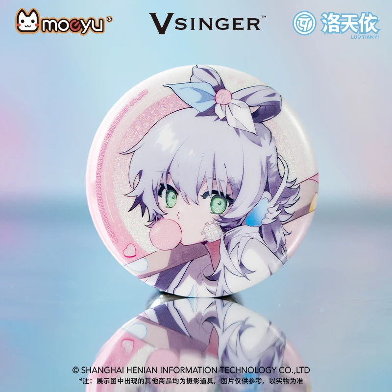 Moeyu V -SINGER Luo Tian Yi Badge Anime Figure Badges Vocaloid Cosplay Brooches Cute Cartoon Accessories for Bag