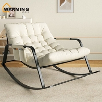 Double Rocking Chair Enlarge And Widen Lazy Chair Adult Balcony Home Technology Fabric Rocking Recliner Chair Can Sit And Lie