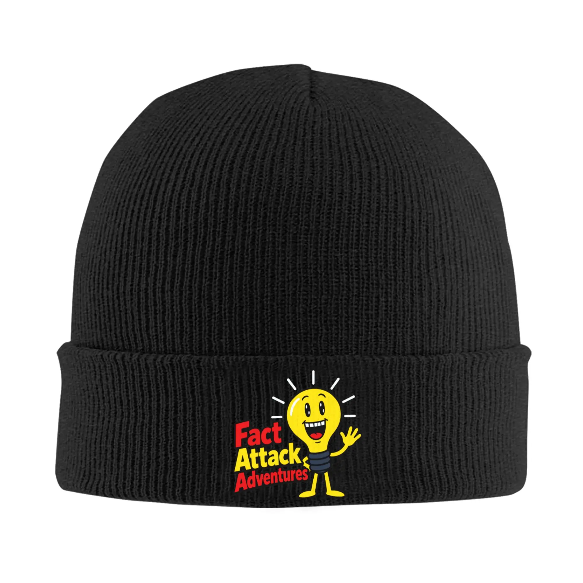Light Bulb Fact Attack Adventures  Knitting Hat  Beanie Hats Kpop Head Wrap Unisex Adult Bonnet Hats Winter Custom Vintage Caps