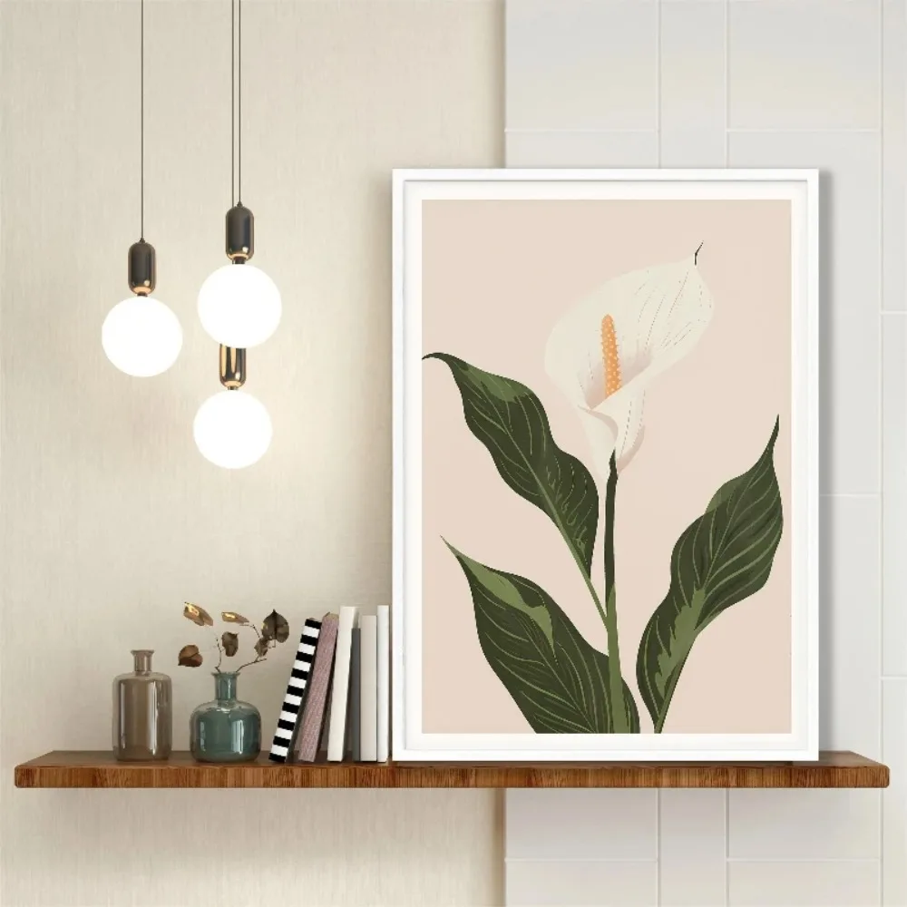 Minimalist Bamboo Forest Tropical Leaf Botanical Flower Poster and Prints Canvas Printing Wall Art Picture for Living Room Decor