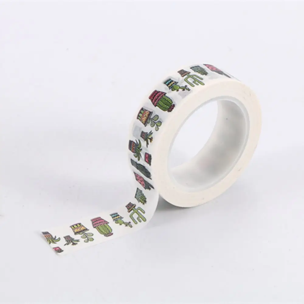 Cute Students Plants Diary Decoration Decorative Tape Masking Tape Scrapbooking Diary Cactus Adhesive Tape