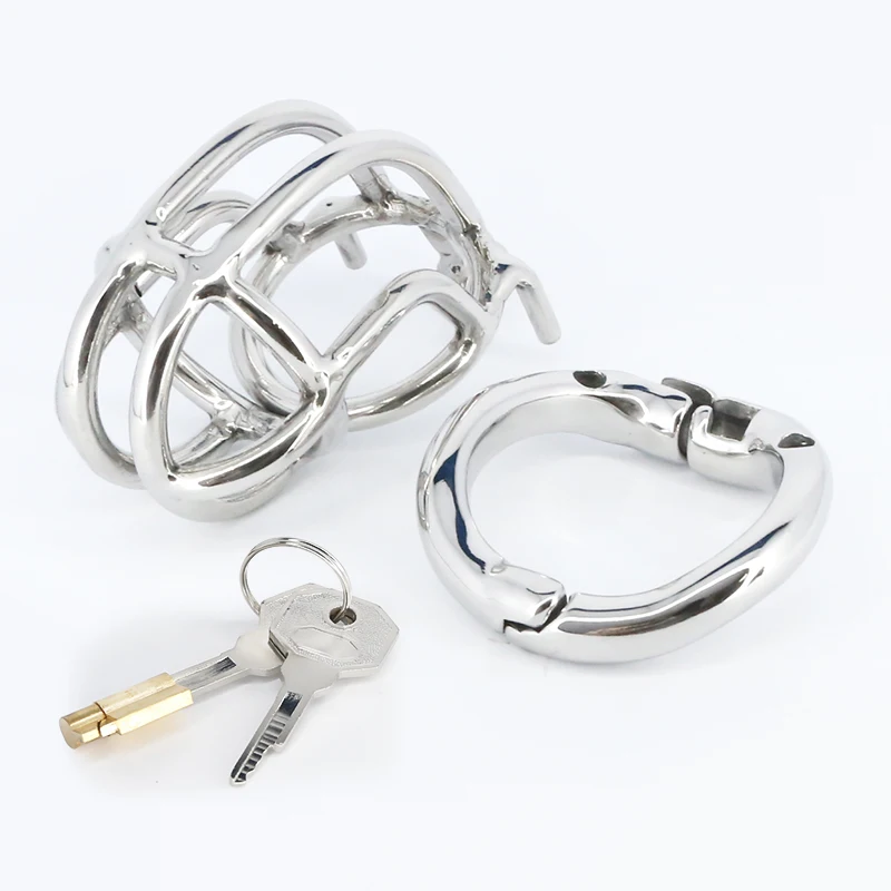 Stainless Steel Male Chastity Cage Penis Lock Male Chastity Device Arc Ring Cock Cage Chastity Belt Sex Toys For Men Sex Shop