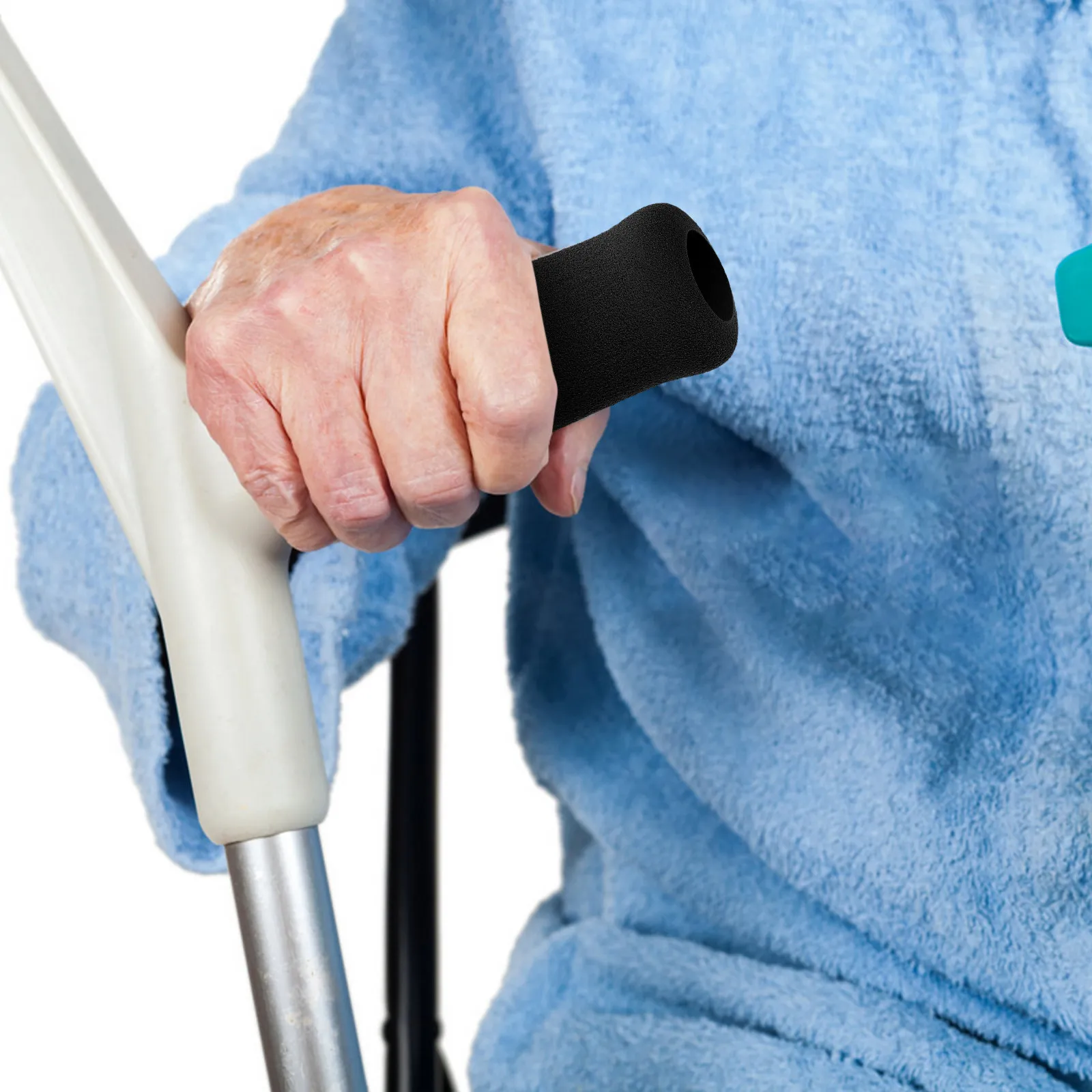 2Pcs Universal Non- Walking Cane Handle Grips Thicken Foam Sleeve Replacement for Crutch Walker Assistive Device Comfortable
