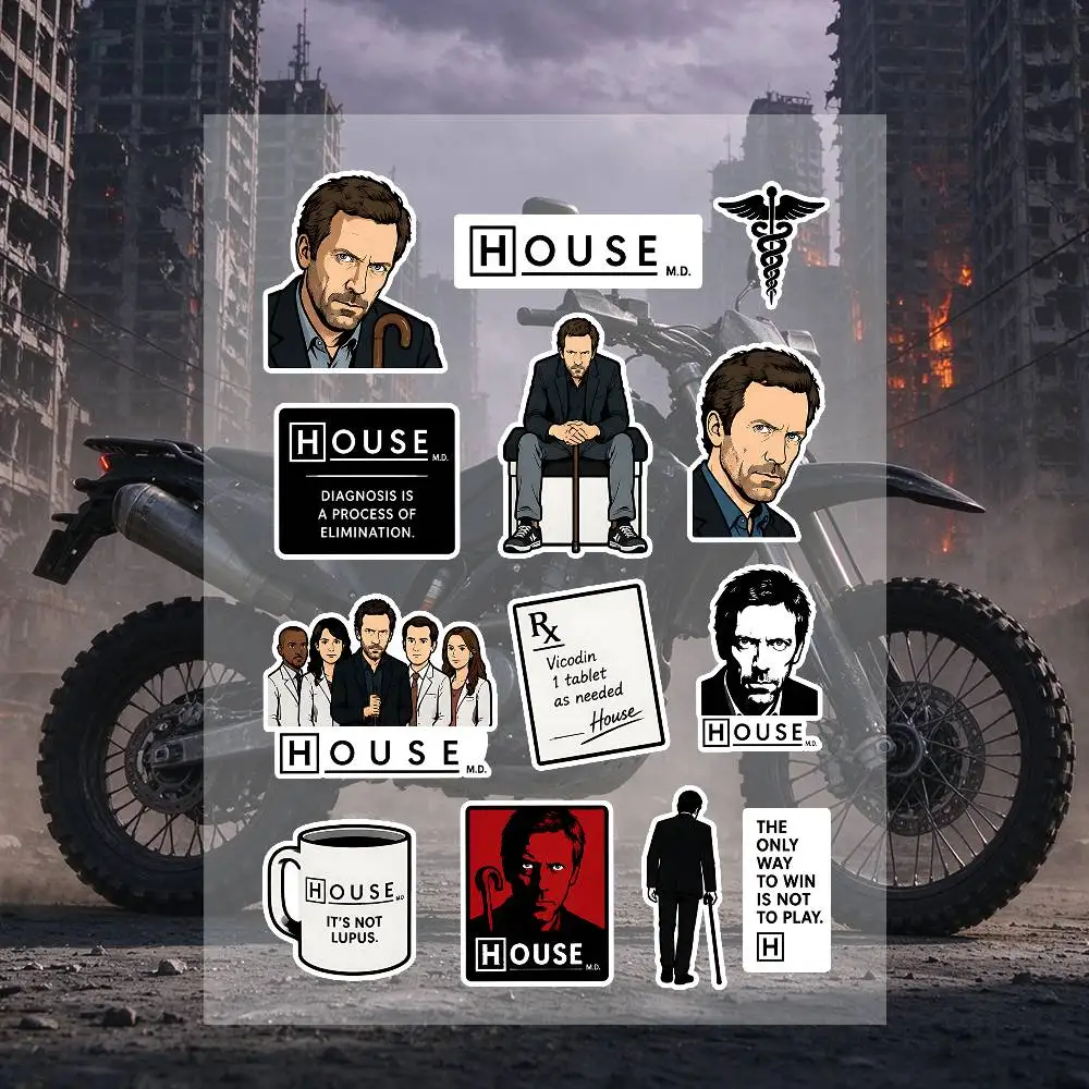 H-House MD Stickers Moto Sticker Auto Body Bumper Windows Motorcycle Laptop Walls Vinyl Decal Car Tuning Accessories