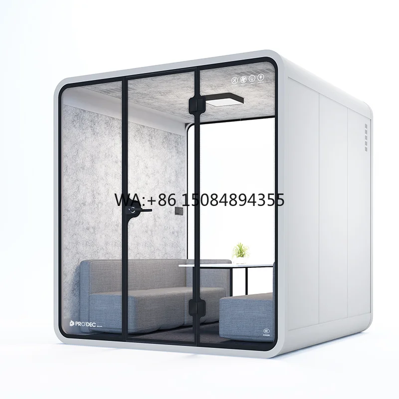 Large Sound Proof Working Booth Modular Indoor Portable Office Pod for Sale Noise Reduction Meeting Telephone Booth