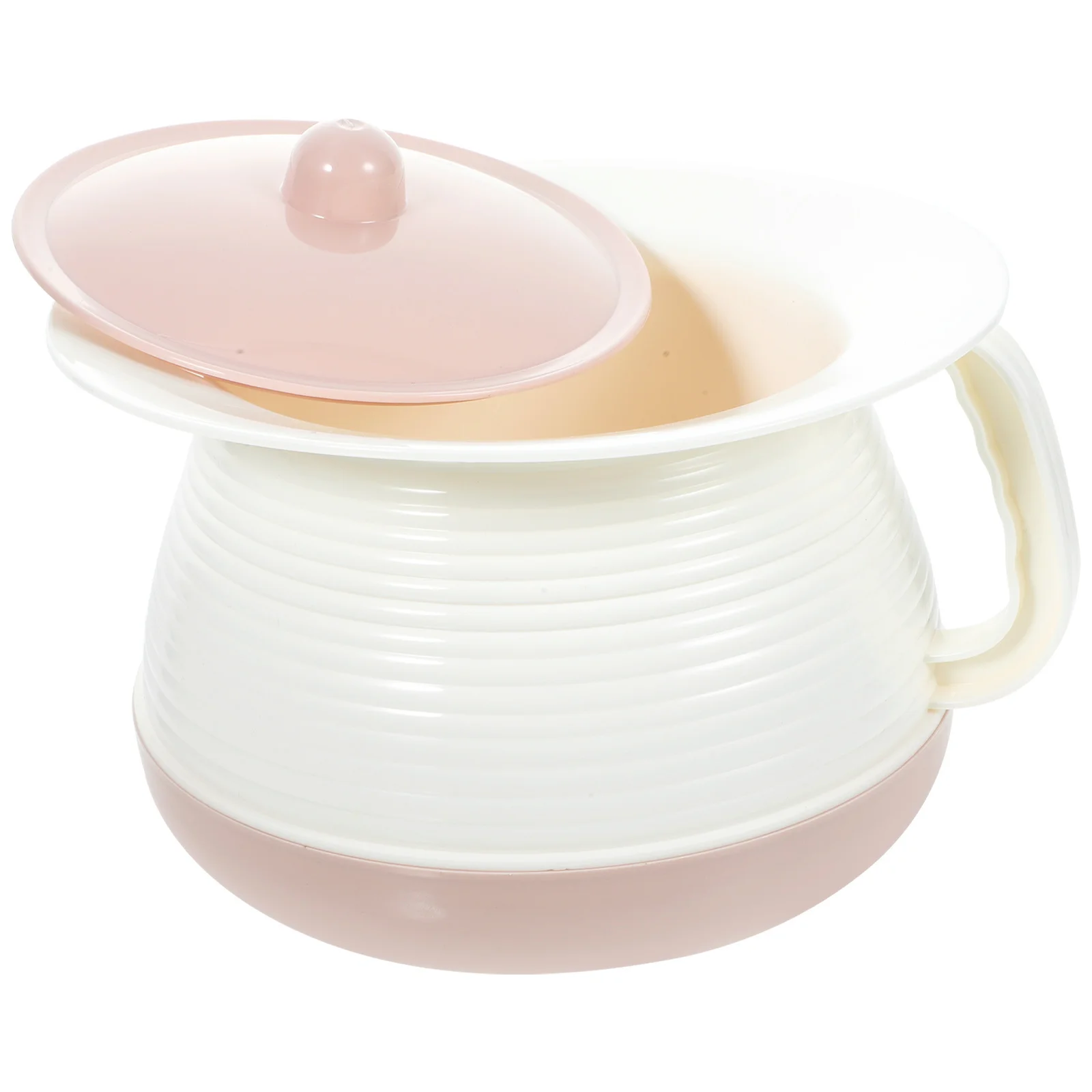 وعاء بول منزلي محمول للأطفال والكبار، مرحاض غرفة مقاوم للغبار مع غطاء مبصق ليلي لكبار السن