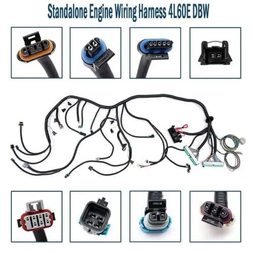 Para 2003-2007 LS LS3 Vortec Unidade de chicote de fios autônomo por fio 4L80E 4.8 5.3 6.0 DBW
