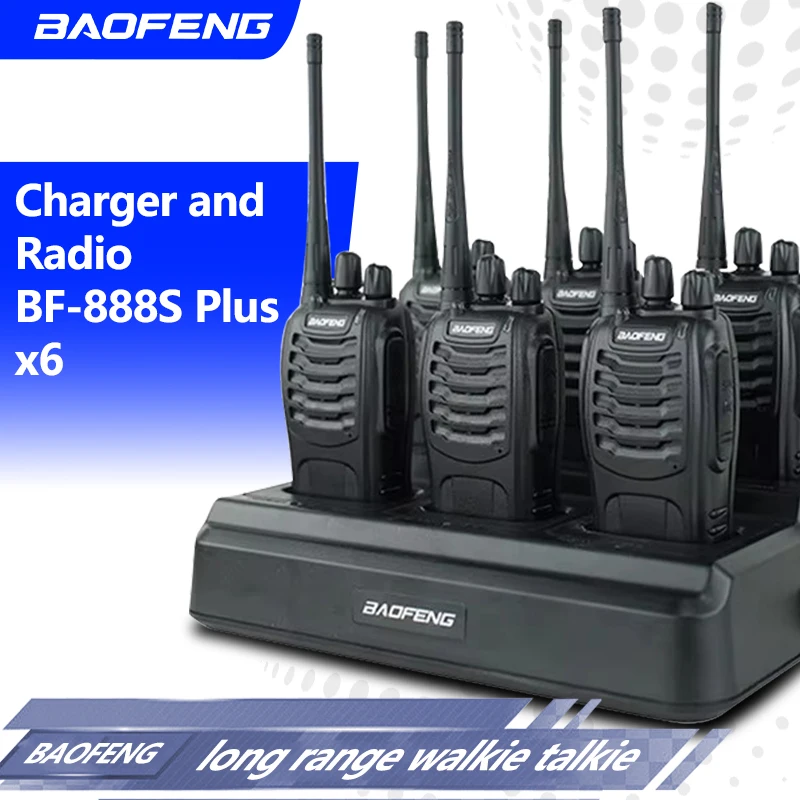 

4/6PCS Baofeng BF-888S 12W Walkie Talkie Dual Band Draagbare Lange Afstand Standby UHF 400-470MHz USB Ham Twee Manier Radio voor