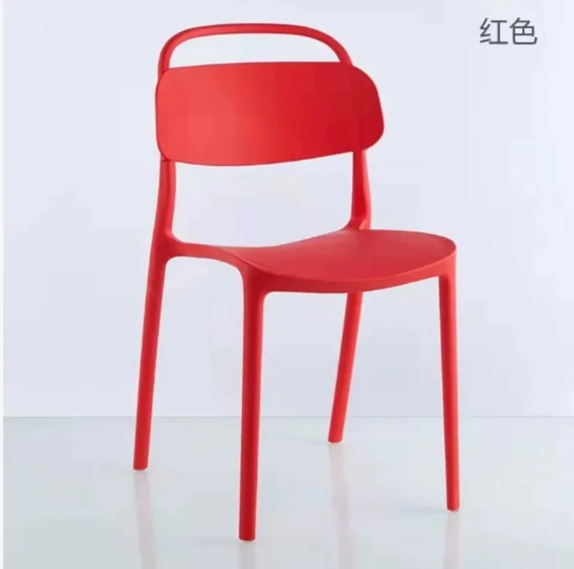 Nordic Modern Dining Chair - Trendy Plastic Outdoor Seating with Designer Backrest for Milk Tea Shops/Home Restaurant Chair
