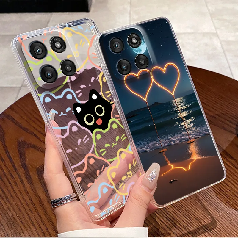 Funda de teléfono para Motorola Moto G Stylus 5G (2025)/Motorola Edge 60 Stylus suave TPU transparente Viral pintado carcasa a prueba de golpes