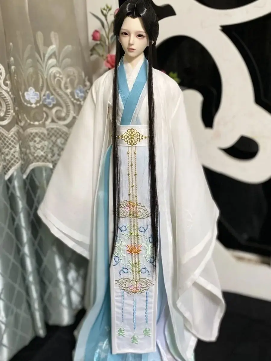 

Ancient Style White Skirt 1/3 1/4 1/6 BJD Dress， AS62CM Uncle 72CM Doll Clothes Free Shipping