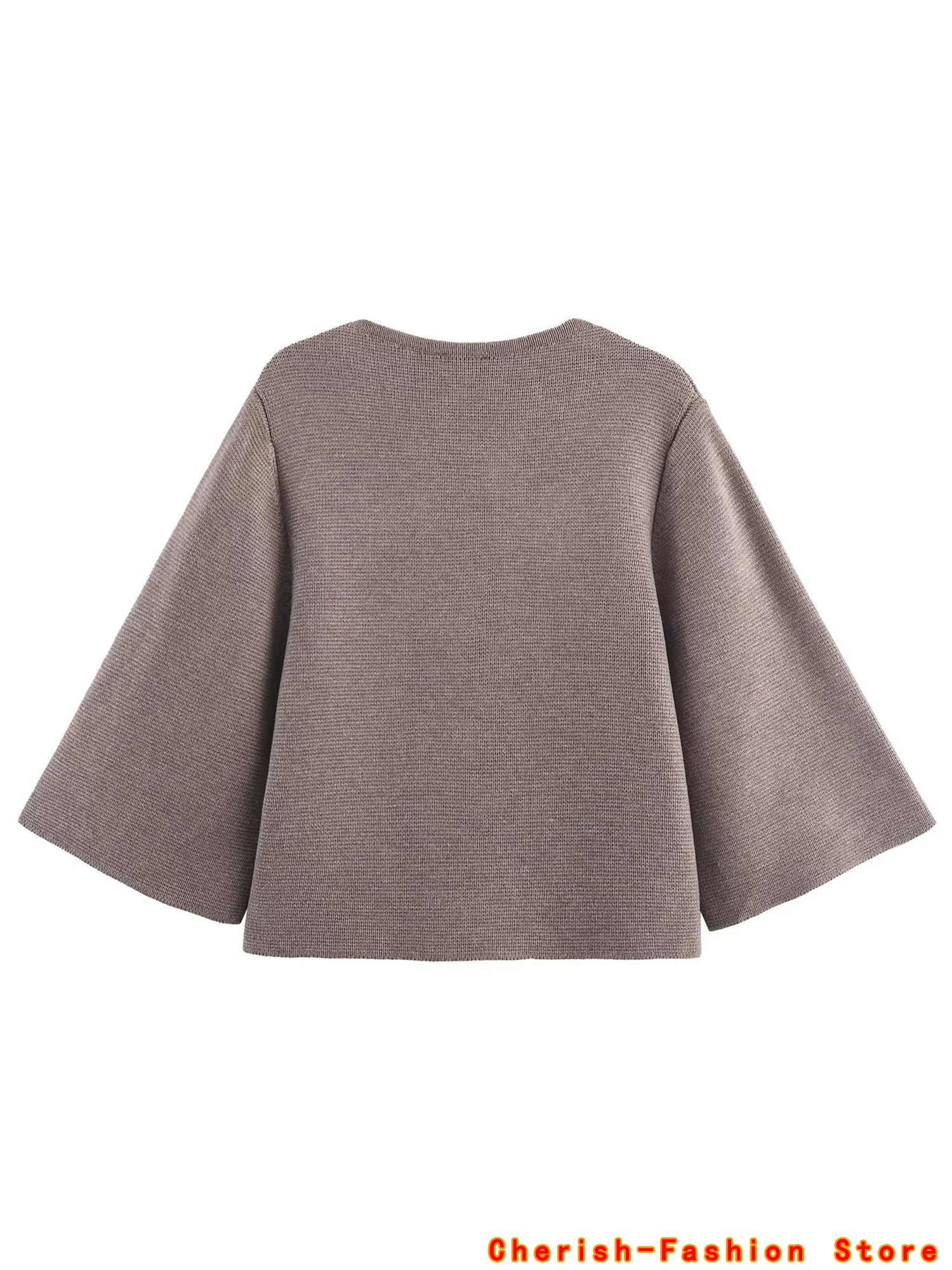 2025 Fall New Arrival Women's Fashionable Elegant Knit Short Cardigan Casual Chic Button-Up Short-Sleeve Sweater Cardigan Brand