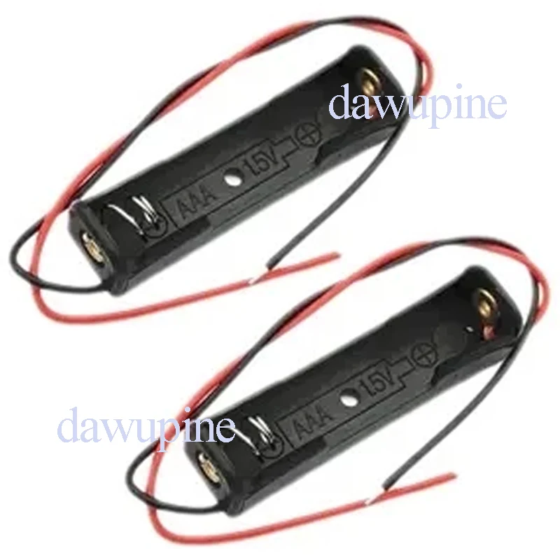 2PCS 18650 Battery Holder Box 1 Slot 3.7V Lithium Battery Storage Case 1 Cell Plastic Container Connect Black Red Wires Housings