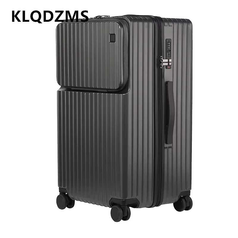 KLQDZMS Laptop Luggage USB Charging Boarding Case Front Opening Trolley Case 20