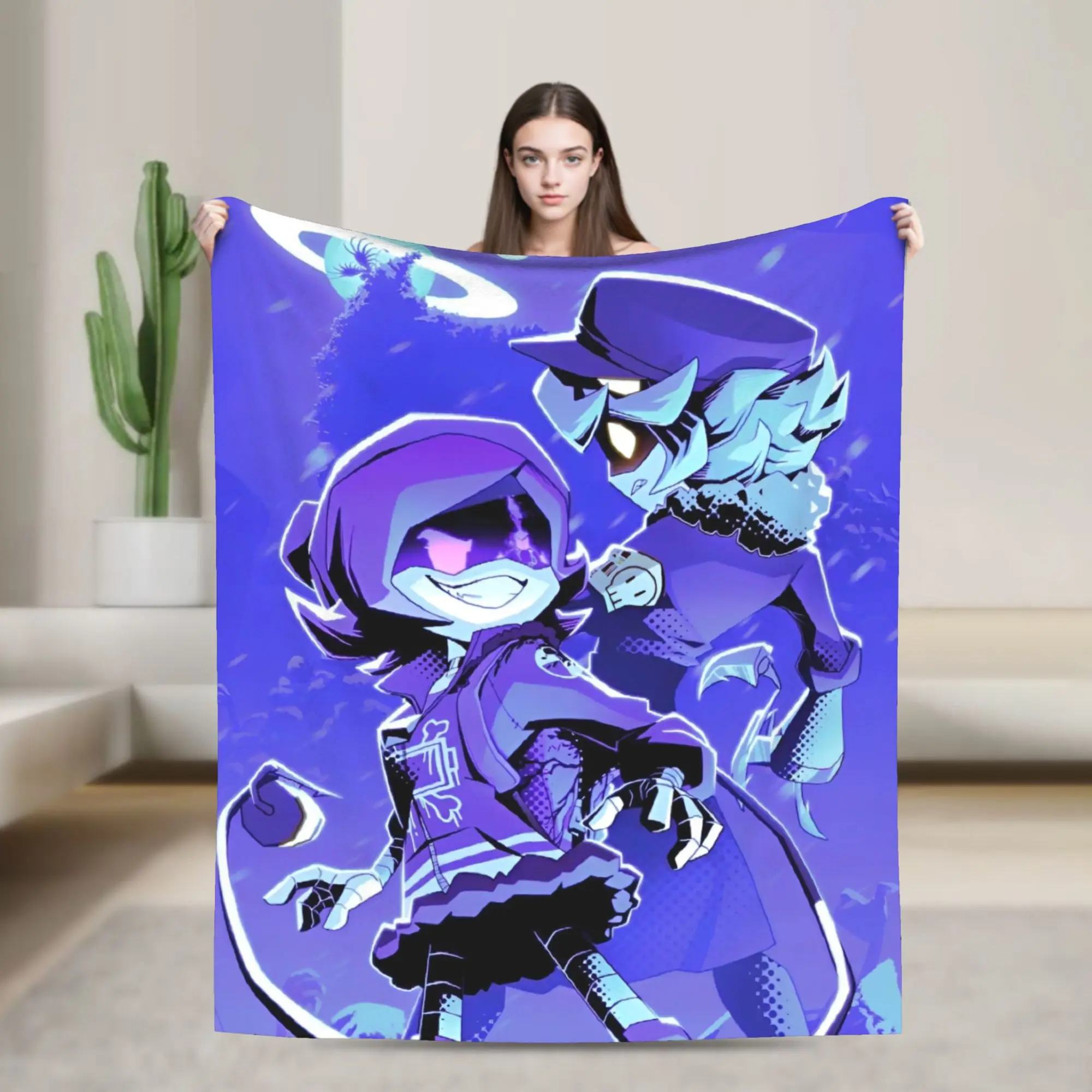 Murder Drones  Blanket Romance Comedy  Fleece Novelty Breathable Throw Blanket for Bedding Lounge Autumn/Winter