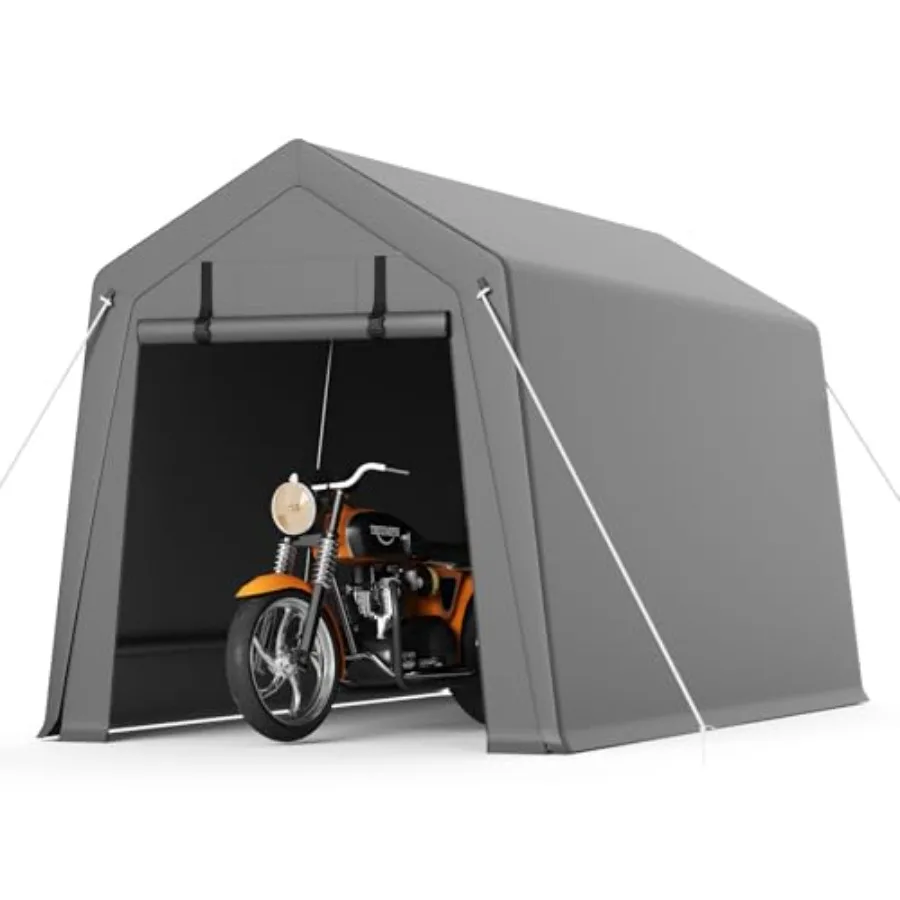 Feet Portable Outdoor Garage, Waterproof and UV-Resistant Portable Storage Shed with 2 Roll-Up Doors, Carport Tent for Motorcyc