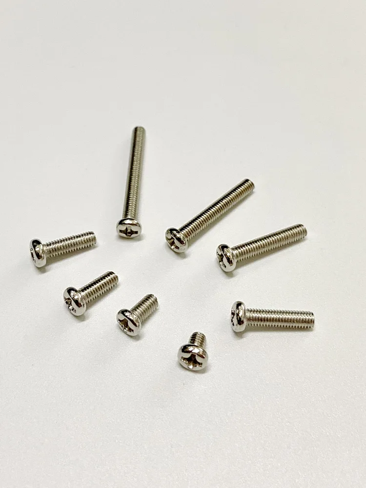 M3*0.5P Metal Fastener Iron Screw Iron Plated Hardware Screw round Head Cross Type Hardware Store Essential