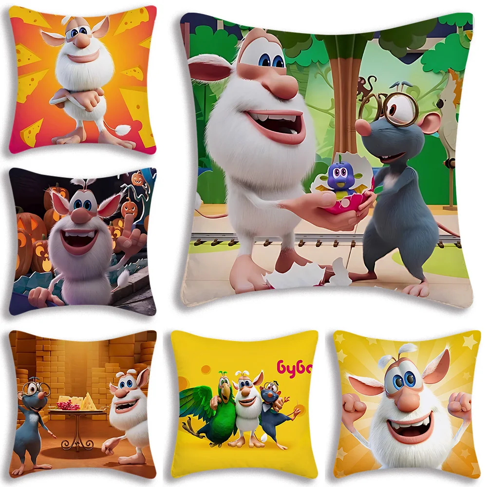 New Boobas Animation For Kids Cushion Cover Print Anime Cartoon Floor Pillow Case Cool Pillowcase Home Decoration