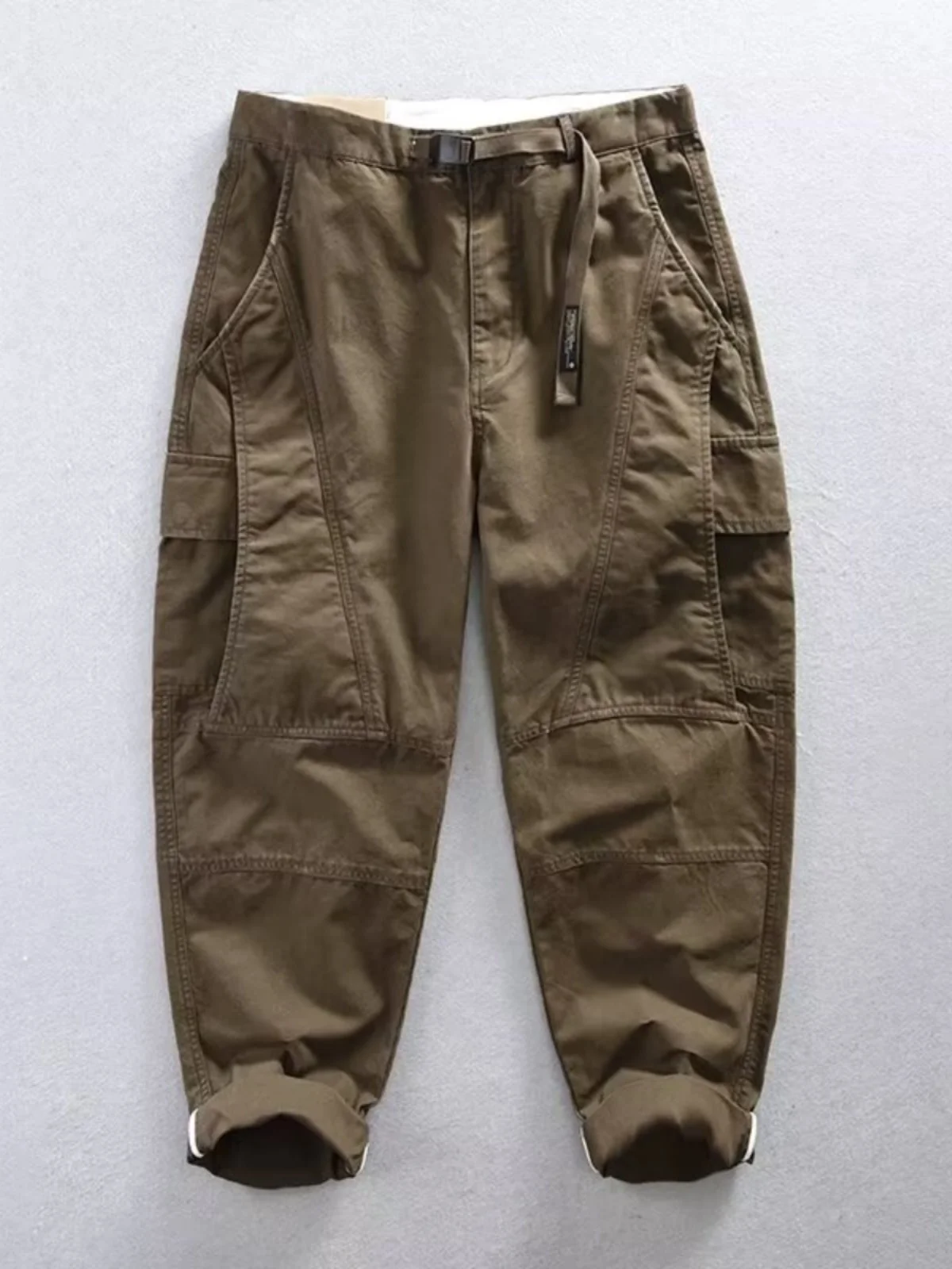 

American Sle Workwear Pants Men's Loose Harlan Spring Autumn New Design Sense Patchwork Casual Trousers Youth Wear