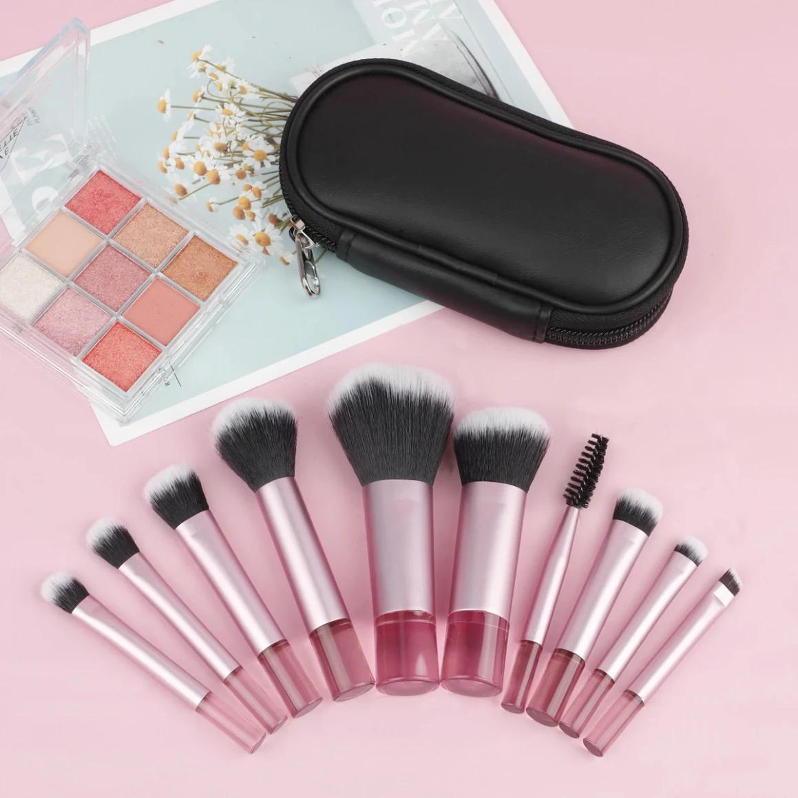 Ensemble de pinceaux de maquillage Mini RT, poudre, fard à barrage, fond de teint, mélangeur de fard à joues, correcteur, outils de maquillage de beauté professionnels, 10 pièces