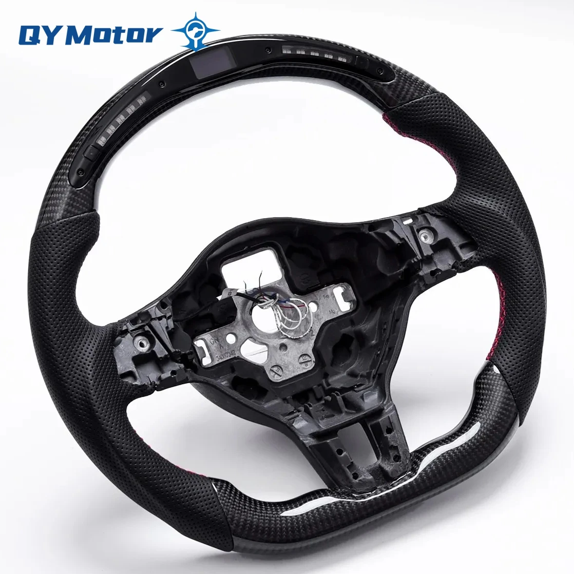 Car Steering Wheel Fit For VW Golf 6 MK6 R GTI 2008-2013 Carbon Fiber Steering Wheel Perforated Leather Car Accessories