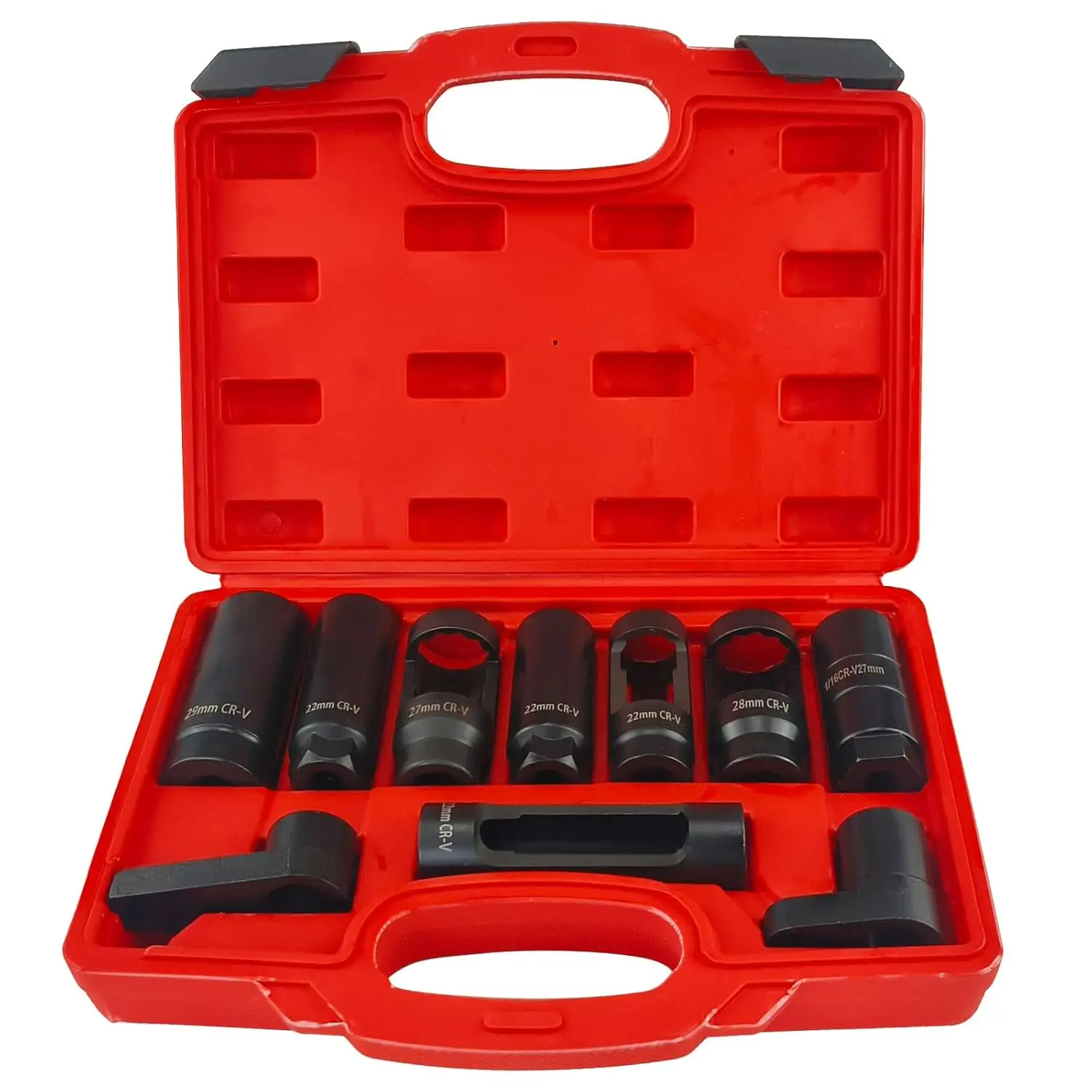 

10-Piece Oxygen Sensor Socket Set – Universal O2 Sensor Tool Kit for Cars & Trucks