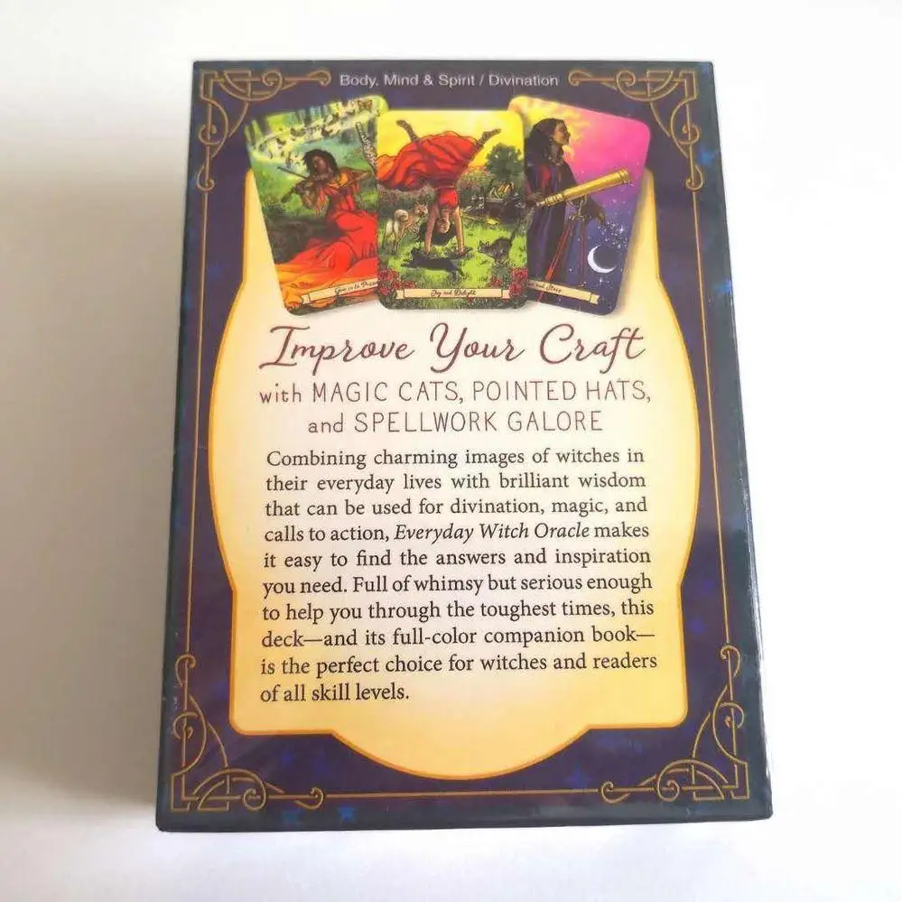 11*6.5cm 40 Sheets English Tarot Game Everyday Witch Oracle Cards