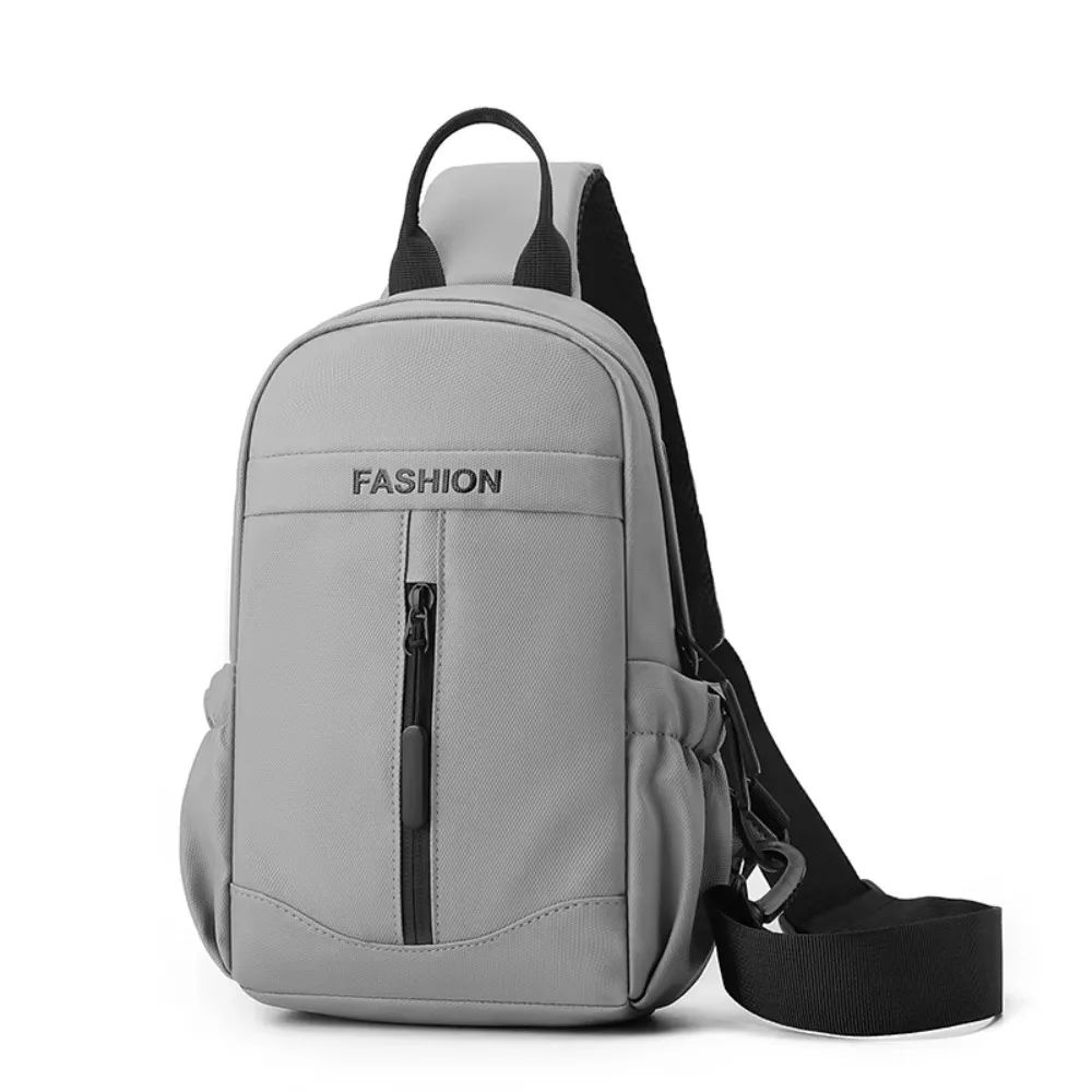

Casual Men's Chest Bag Commuting Waterproof Male Crossbody Bag Multifunctional Large Capacity Nylon Sling Backpack Biking