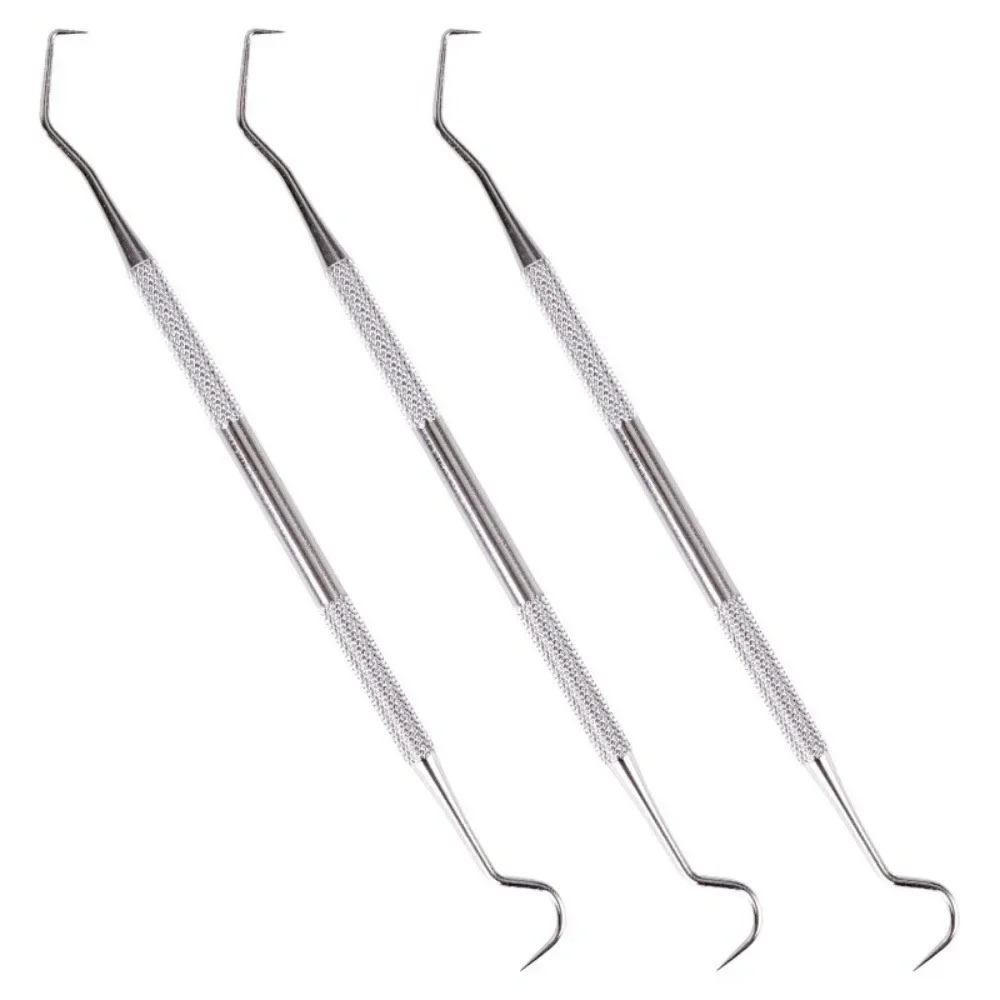 1/5Pcs Stainless Steel Double Ended Toothpick Scraper Tools Periodontal Probe Explorer Dental Stain Remover For Teeth Clean Tool