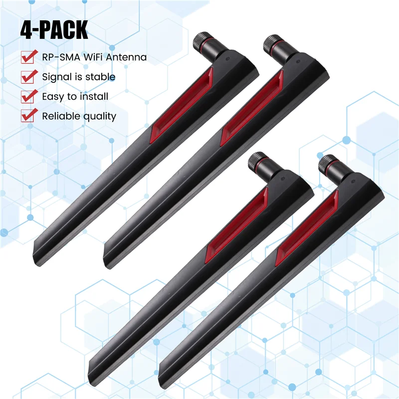 Classy-4PCS 2.4G/5G Adaptor Internal Antena Wifi SMA untuk ASUS AC68U AC88U AC66U 8Dbi Adaptor Router LAN/Wi-Fi Nirkabel