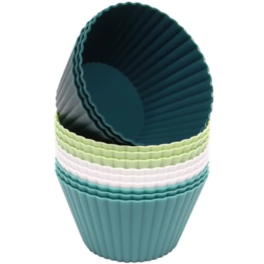 

Extra Large Silicone Cupcake Muffin Cups Pcs, 3.54 Inch Muffin Liners, Reusable Jumbo Silicone Baking Cups Easy to Clean, Great