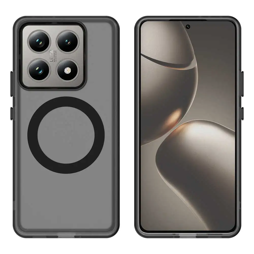 حافظة هاتف Magsafe غير لامعة لهاتف Xiaomi MI 14T 14T Pro حافظة حماية مغناطيسية شحن لاسلكي غطاء خلفي مقاوم للصدمات